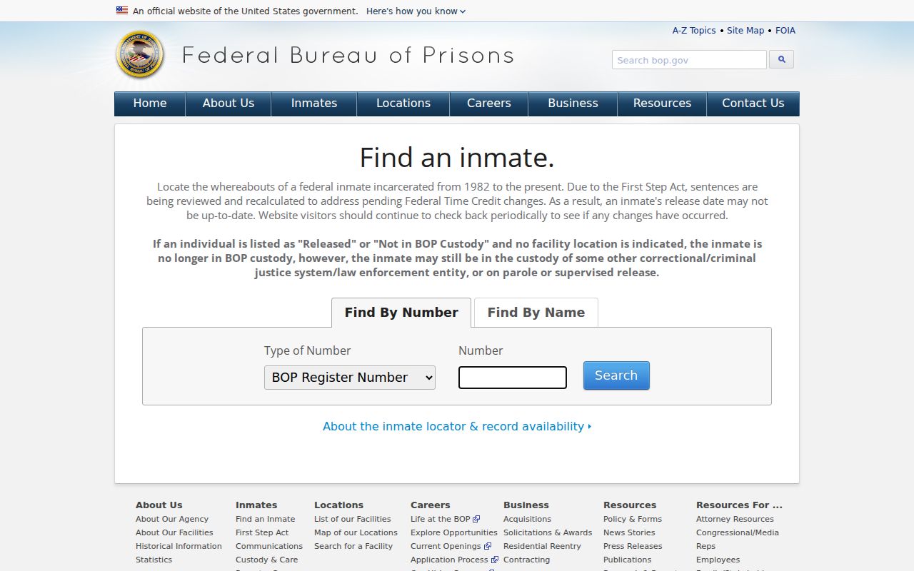 Hartley County arrest lookup federal inmate locator